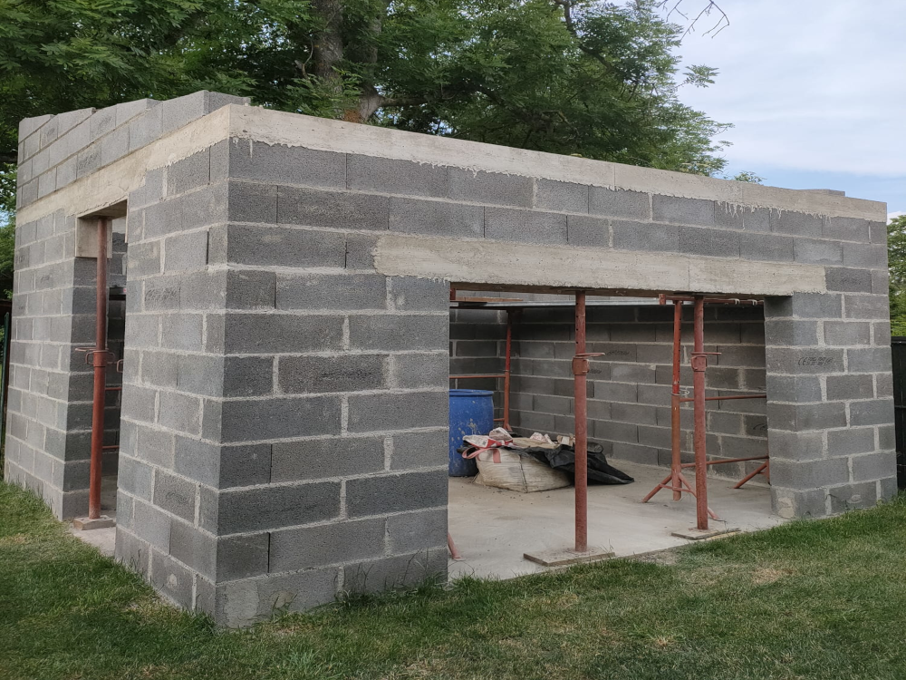 construction abri de jardin, maçonnerie, Joze